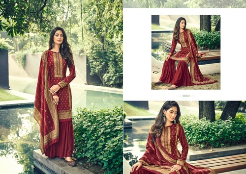 Riana Ibtidaa 60002 Winter Wear Velvet Salwar Suits Collection Bust Size: Upto 66 Inch (In)