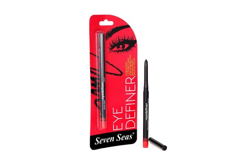 Long Lasting And Intense Fade Water And Smudge Proof Pencil Seven Seas Black Kajal - Waterproof, Smooth Texture, Black | Vegan, Ophthalmologically Tested, Hypnotizing Matte Finish
