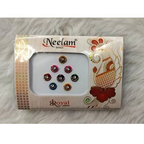 All Color Ladies Multicolored Lightweighted Round Shaped Fancy Bindi For Any Occasion