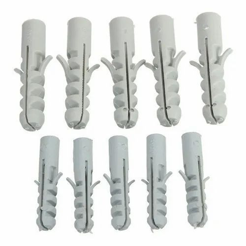 Unbreakable White Plastic Sleeve Wall Plug (Gitti) For Construction Frame Fixing