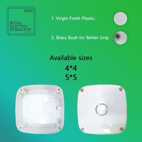 White Virgin Plastic Camera Junction Box With 100% Brass Bush