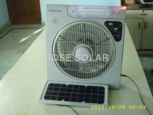 Solar Fan - 12 Inch Rechargeable Model | AC & DC Charging Options Ideal for Camping and Power Outages Works 5-8 Hours on Charge