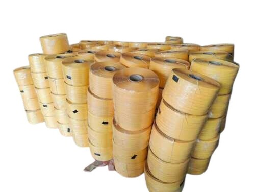 Pp Strapping Rolls - PP Material Various Sizes Yellow Color | Compatible with Manual Clips & Automatic Strapping Machines Quality Tested